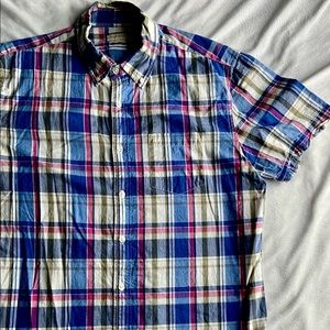 Mens Short Sleeve Button Down